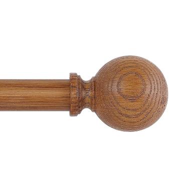 Imagem de Varão de cortina HTZON ajustável extra longo de 360 a 610 cm de madeira