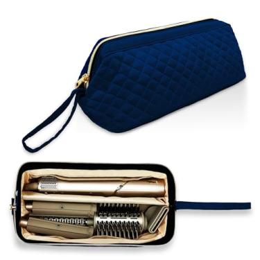 Imagem de NENYX Hair Tools Bolsa De Viagem Para Shark Flexstyle, Estojo Portátil Secador, Estilo Glex À Prova D'Água, Poeira, Choque, Organizador Modelador Cachos, Azul (Somente Bolsa)