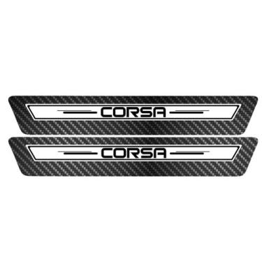 Imagem de Soleira Porta Premium Branco Carbono Corsa 2 Portas - Jhow Adesivos