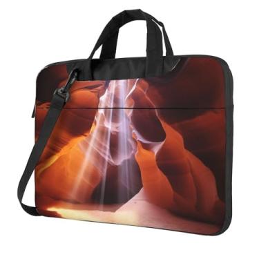 Imagem de Capa para laptop Antelope Canyon à prova de choque protetora para notebook bolsa portátil para laptop bolsa à prova d'água para homens e mulheres, Preto, 15.6 inch