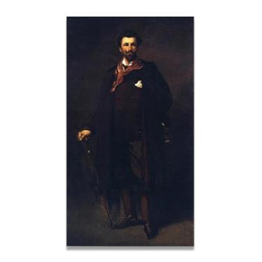 Imagem de Harmony In Brown John Lavery Iconic Realist Portrait & War Scene Canvas Art – Decoração de parede irlandesa atemporal para casa 39,98 x 78,7 cm Un Framed