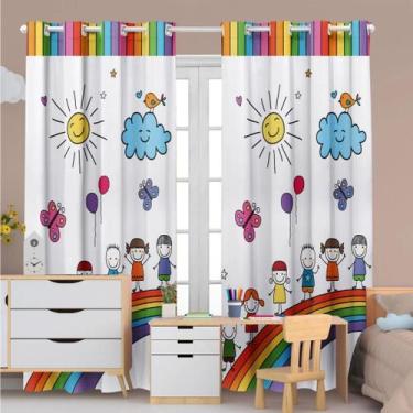 Imagem de Cortina Estampada Infantil 3,00x2,20 Decoração, Quarto, Menino, Menina