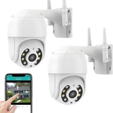 Imagem de Câmera Externa IP Infravermelho Wifi visão nortuna auto falante sensor