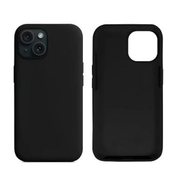 Imagem de Capinha de Silicone para iPhone 14 Plus com Proteção na Câmera (Preto)