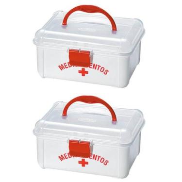 Imagem de Kit 2 Maletas P/ Medicamentos 19x16x10CM Primeiros Socorros 043/M NITR