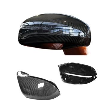 Imagem de Capa de espelho de fibra de carbono compatível com A7 S7 RS7 2011-2017 Substituição de visão traseira externa do carro sem lâmpada tampa de concha reversa