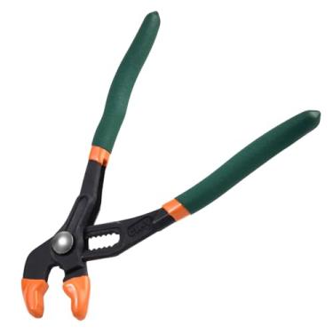 Imagem de LEONTOOL Alicate de junta de ranhura de 19,5 cm Alicate de bomba de água de ajuste rápido com botão de pressão lingueta de mandíbula em V e alicate de trava de encanamento para reparo doméstico