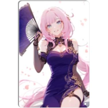 Imagem de DKLOWK Anime Sexy Bikini Hot Girl Pinup Girl Metal Tin Sign Wall Art Christmas Poster Decor for Home Bar Club Bedroom Bathroom Man Cave Otaku 30 x 40 cm