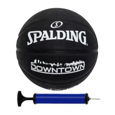 Imagem de Bola basquete spalding downtown black + bomba de ar