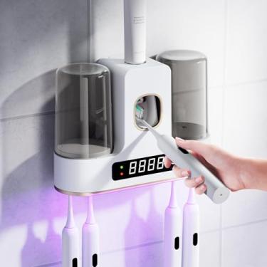 Imagem de Suportes de escova de dentes para banheiros com secagem ao ar, suportes de escova de dentes para banheiros, suporte de escova de dentes infantil, suporte de pasta de dente para banheiro acessórios de