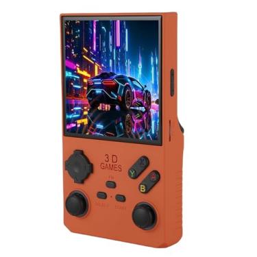 Imagem de Luocute Console de Jogos Retro Portátil, Armazenamento de 256 GB, Resolução 720x720, Bateria de 4000mAh, Com 45 Emuladores para Desempenho Suave, Tela HD de 4,0 in, 4 RK3326 Processador (Laranja)