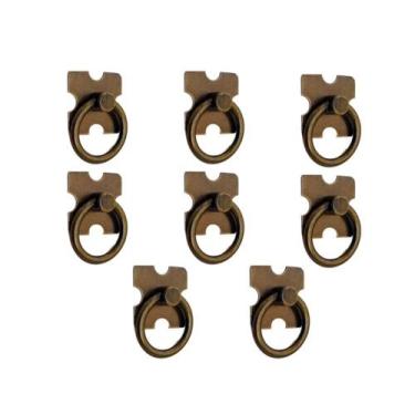 Imagem de 8 Puxador Argola Ouro velho Para Móveis, Gaveta Armário - Compras Fáce