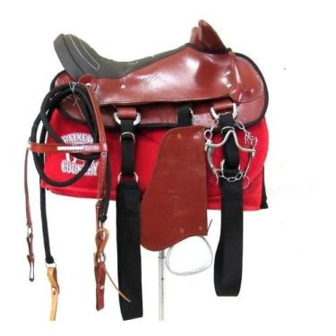 Imagem de Sela Australiana De Cabeça Havana Para Cavalgadas e Passeios Completa 