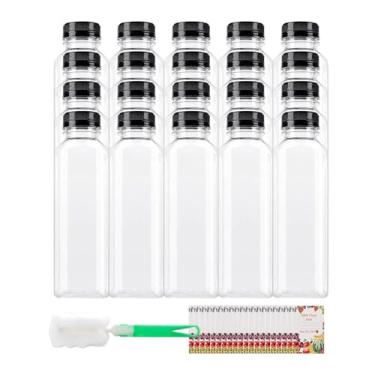 Imagem de MotiveTech 20 peças de garrafas de vazias, jarras para bebidas a granel, recipientes multiuso para bebidas caseiras, piqueniques, eventos e acampamentos, 500ml