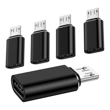 Imagem de Adaptador micro USB para USB C, tipo C fêmea para micro USB macho conector de conversão compatível com Samsung Galaxy S6 S7 S7 Nexus 5 6