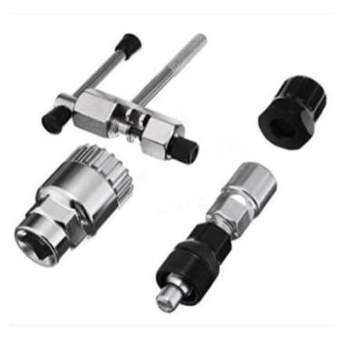 Imagem de Kit de Ferramentas para Bicicleta 4 em 1, Extrator de Corrente, Pedivela, Movimento Central e Catraca