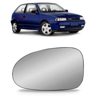 Imagem de Lente Espelho Retrovisor Gol 1995 1996 1997 1998 1999 Prata - METAGAL 