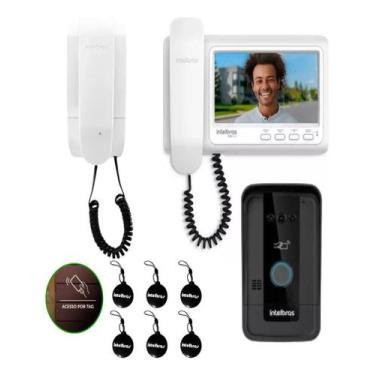 Imagem de Kit Videoporteiro Intelbras IVR 7 ID com Extensão de Áudio e 6 Chaveir