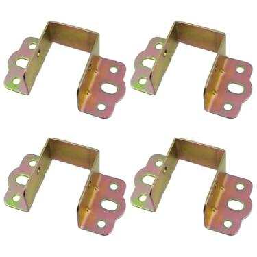 Imagem de Coshar Suportes de estrutura de cama, acessórios resistentes para trilhos de cama em forma de U, ferragens de suporte para cama de beliche, colorido de 3,6 cm