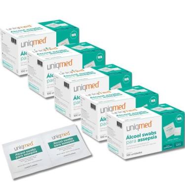 Imagem de 500 Swab Lenço Uniqmed 03cm x 06cm