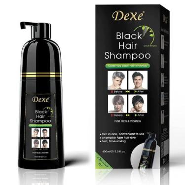 Imagem de Shampoo de coloração de cabelo Vedora Instant Black 400ml dura 30 dias
