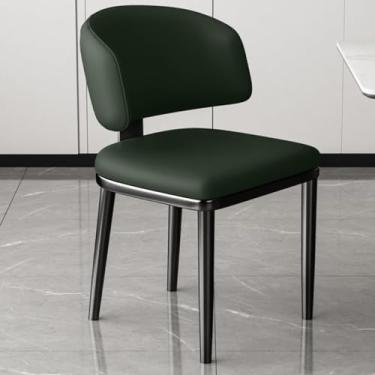 Imagem de Cadeiras De Jantar Marrons Mid Century Modern Kitchen Dining Room Chairs Cadeiras De Jantar Estofadas Em Couro Cadeira De Acento Acolchoada Confortável Com Pernas De M, /Green C, One Size