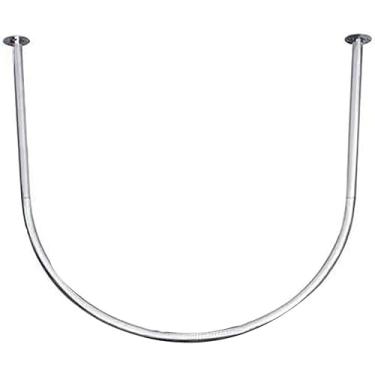 Imagem de Cortina Do Provador, Haste De Metal, Loja De Roupas, Haste De Cortina, Vestiário, Prateleira Em Forma De U Para Loja De Roupas, Boutique, Loja De Vestidos De Noiva, Silver, 90x90cm