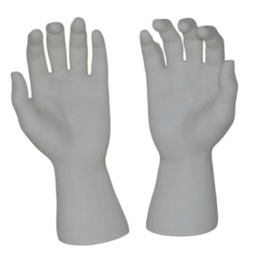 Imagem de FashionCha Modelos de mãos realistas, decorações de Halloween masculinas, loja de simulação, novidade, adulto, fácil de limpar, adereços, manequins de mão, Branco