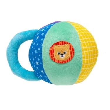 Imagem de Bola Plush Alça Ursinho Macia Com Chocalho Brinquedo Bebê