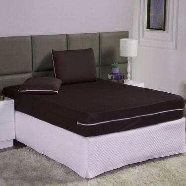 Imagem de Capa Colchão Viuva Solteirão 28Cm + Fronha Protetor Zíper