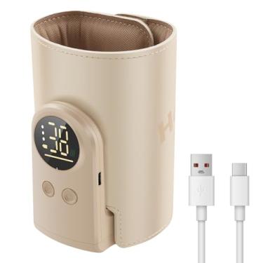Imagem de Bolsa térmica portátil de aquecimento rápido ABS, aquecimento de 360°, bolsa para aquecedor de mamadeira com 6 ajustes de temperatura, leite inteligente e aquecimento uniforme para viagens em casa
