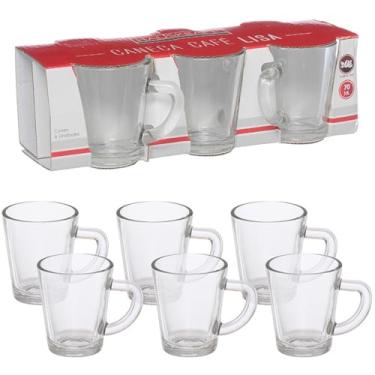 Imagem de HAUSKRAFT Jogo de Canecas de Vidro Lisas 70 ml com 6 Peças