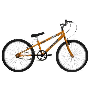 Imagem de Bicicleta de Passeio Ultra Bikes Esporte Chrome Line Rebaixada Aro 24 Reforçada Freio V-Brake Sem Marcha Laranja Orange