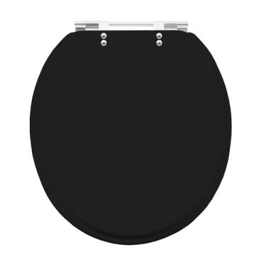 Imagem de Assento Sanitário Oval Universal Poliéster Preto Sicmol