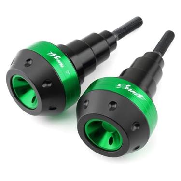 Imagem de Almofadas de proteção contra colisões de motocicleta, acessórios de alumínio CNC compatíveis com CB600 Hornet 600 900 CBR600 (verde)