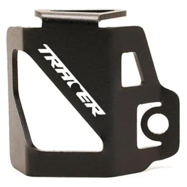 Imagem de Tampa do reservatório de fluido de freio dianteiro traseiro compatível com Tracer 900 7 700 GT 7gt 900gt 700gt 7/gt Tracer MT09 MT07 (protetor de tampa traseira-preto)