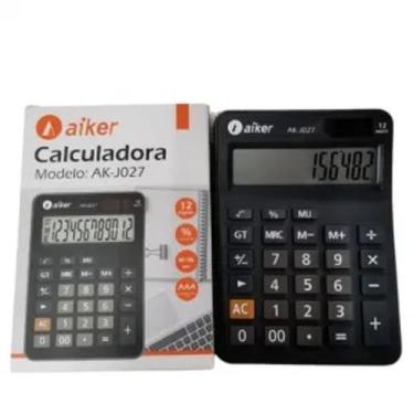 Imagem de Calculadora Eletrônica 12 Dígitos Aiker AK-J027 - Ideal para Cálculos 
