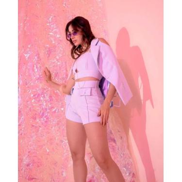 Imagem de Short alfaiataria forrado - Poá 