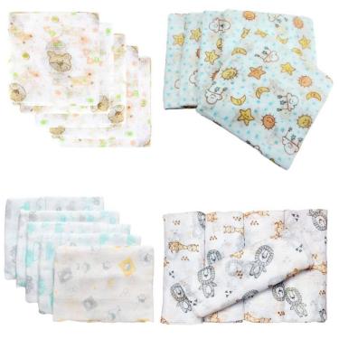 Imagem de Fraldas De Pano Kit Com 10 Unidades 60X60Cm Neutro