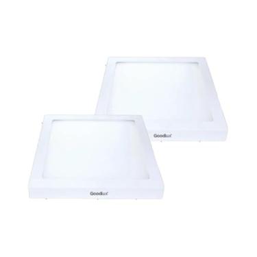 Imagem de Kit 2 Painel Plafon Led 25w Sobrepor Quadrado 29cm Luz Branco Frio Luminária Bivolt 6500k Alta Eficiência Goodlux.
