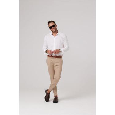 Imagem de Calça Sarja Chino Masculina Bege com Elastano - Forinc Clothing, 40