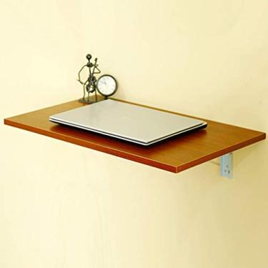 Imagem de LXB Mesa de computador de parede para uso doméstico, mesa de computador, mesa de jantar de madeira maciça, mesa de jantar, mesa de aprendizagem, decoração de parede/90 × 40 cm