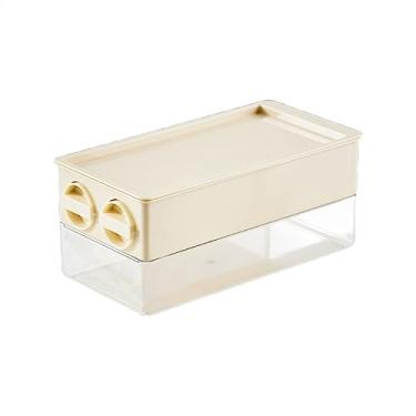 Imagem de Baldes de gelo forma de cubo de gelo caixa de armazenamento grande capacidade recipiente para coquetéis, cerveja, vinho e bebidas de suco (branco leitoso)