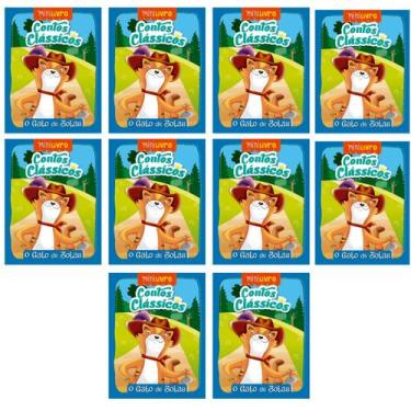 Imagem de Kit 10 Mini Livros Conto classico Infantil - O Gato de Botas - Ciranda