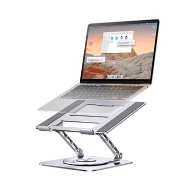 Imagem de MCHOSE Suporte de laptop para mesa, suporte ergonômico para laptop com base giratória de 360°, suporte dobrável para notebook compatível com MacBook Air Pro, Dell XPS, mais laptops de 10 a 15