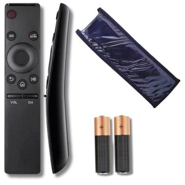 Imagem de Controle Remoto Para TV Universal Compatível Com Samsung Smart tv 4k Full Hd QLED UHD HDTV Com Pilhas E Capa