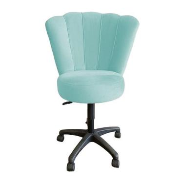 Imagem de Cadeira Mocho Para Estética Escritório Veludo - Estopar, Veludo Azul T