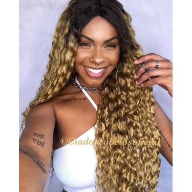 Imagem de Peruca Lace Front Bio Vegetal Mônica Loiro 27 cm - Cia dos Cabelos