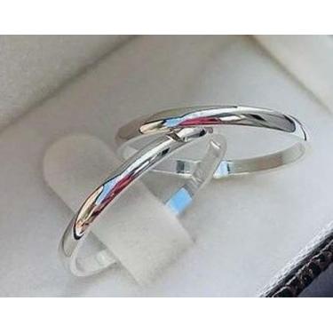 Imagem de Par de aliança de Prata - HR prata joias, Prata, 3mm