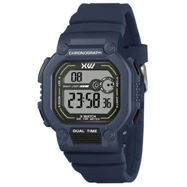 Imagem de Relógio X-Watch Masculino Ref:Xgppd185 Bxdx Retangular Digital Azul